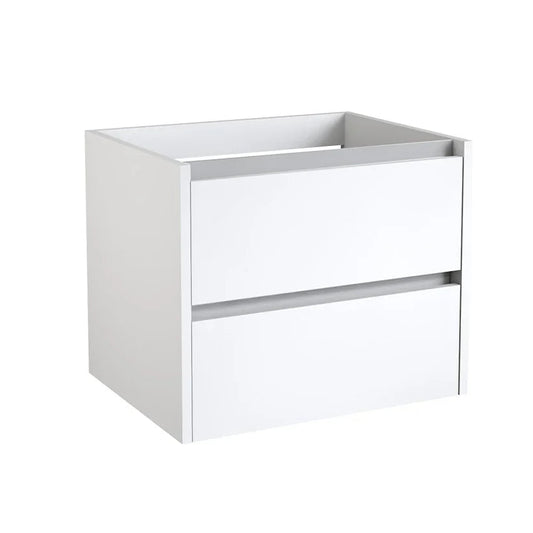 Harper & Brooke Granby 600mm x 500mm x 480mm 2 Drawer Wall Mounted Vanity Unit - Matt White