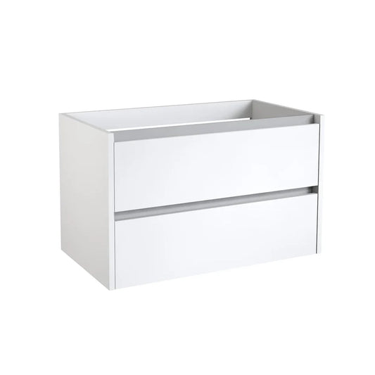 Granby 800mm x 500mm x 480mm 2 Drawer Wall Mounted Vanity Unit - Matt White