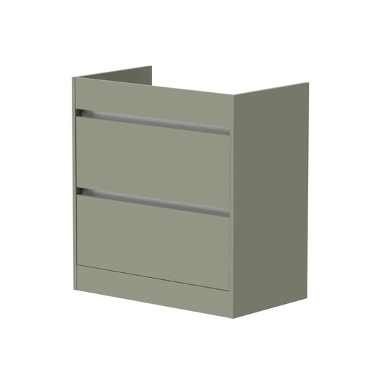 Harper & Brooke Granby 820mm x 850mm x 480mm 2 Drawer Floorstanding Vanity Unit - Savannah Green