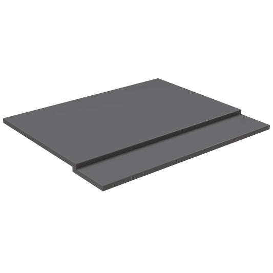 Harper & Brooke Granby 800mm 2 Piece Bath Panel - Matt Grey
