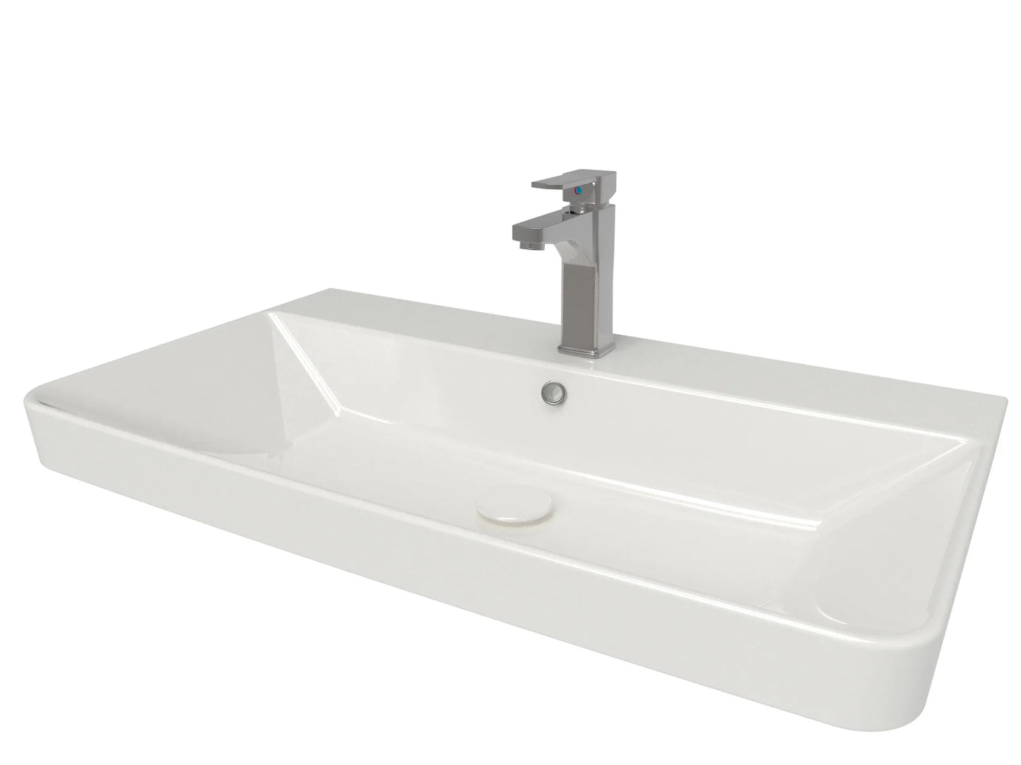 Harper & Brooke Portland 800mm x 460mm 1 Tap Hole Ceramic Basin