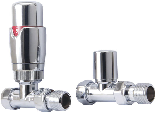 Harper & Brooke TMV Thermostatic Straight Valve  - Chrome