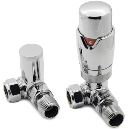 Harper & Brooke TMV Thermostatic Corner Valve  - Chrome