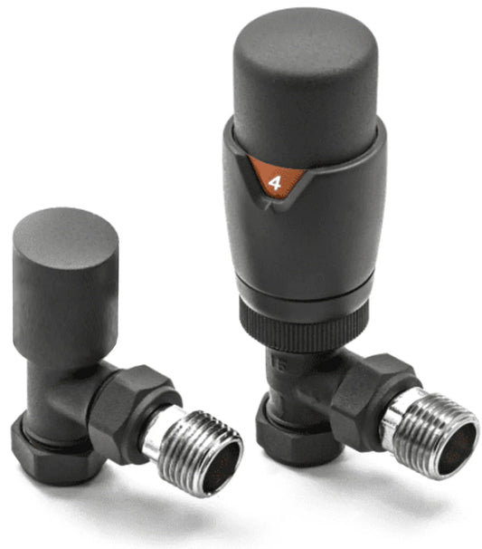 Harper & Brooke TMV Thermostatic Angled Valve - Anthracite