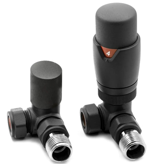 Harper & Brooke TMV Thermostatic Corner Valve - Anthracite