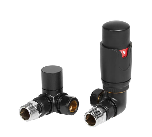 Harper & Brooke TMV Thermostatic Corner Valve - Black