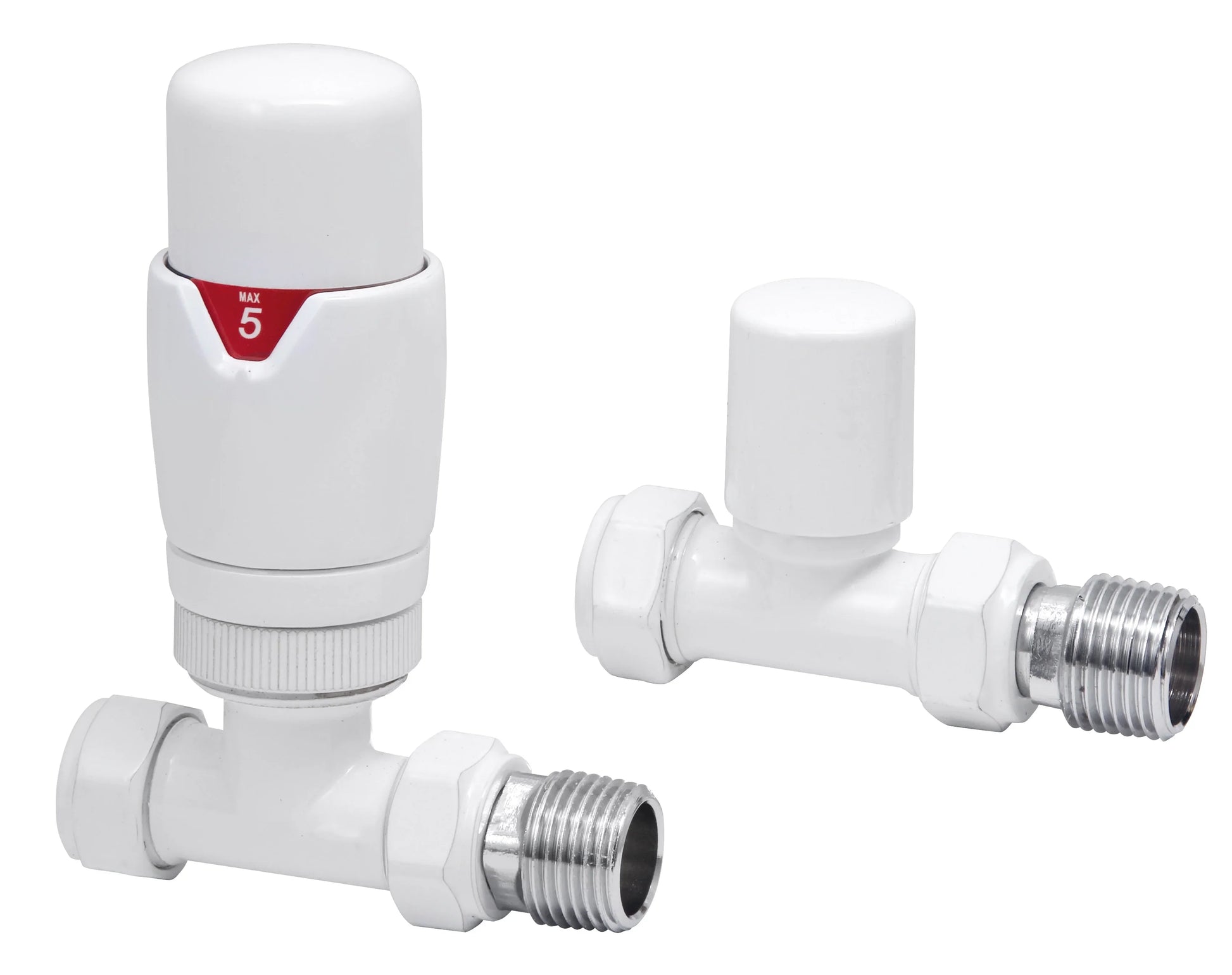 Harper & Brooke TMV Thermostatic Straight Valve - White