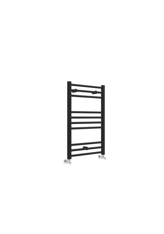 Harper & Brooke Terrano Straight 800 x 500mm Towel Warmer - Matt Black