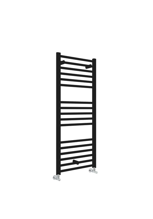 Harper & Brooke Terrano Straight 1200 x 500mm Towel Warmer - Matt Black