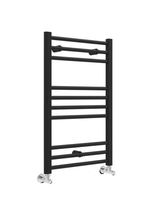 Harper & Brooke Terrano Straight 800 x 600mm Towel Warmer - Matt Black