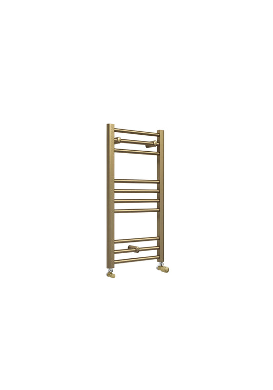 Harper & Brooke Terrano Straight 800 x 400mm Towel Warmer - Brass