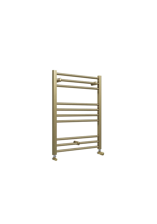 Harper & Brooke Terrano Straight 800 x 600mm Towel Warmer - Brass