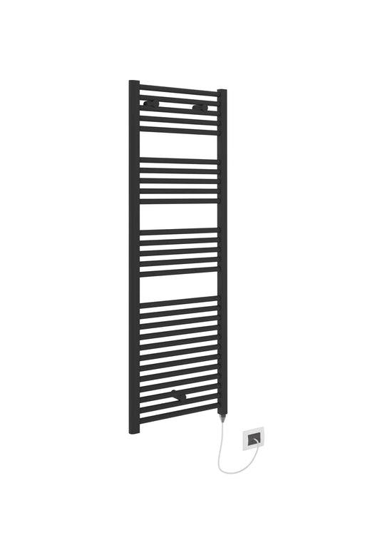 Harper & Brooke Terrano Electric 1375 x 480mm Towel Warmer - Matt Black