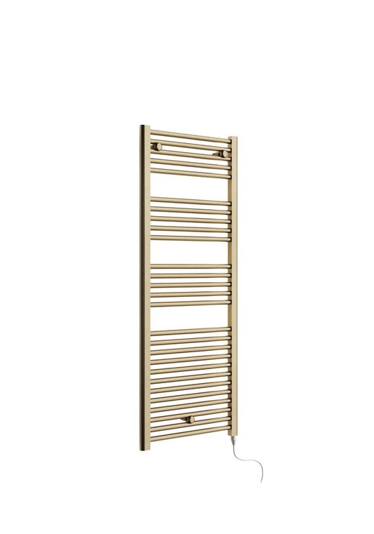 Harper & Brooke Terrano Electric 1375 x 480mm Towel Warmer - Brass